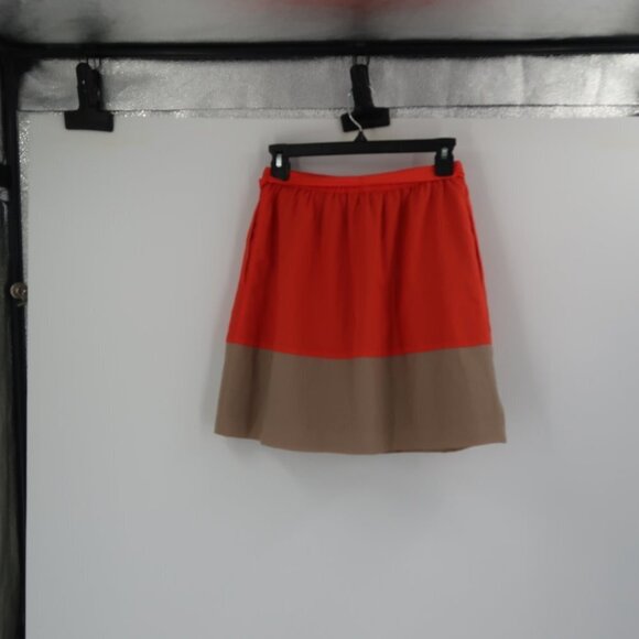 Express Women's Orange Tan Color block Skirt Size Small - Picture 5 of 5